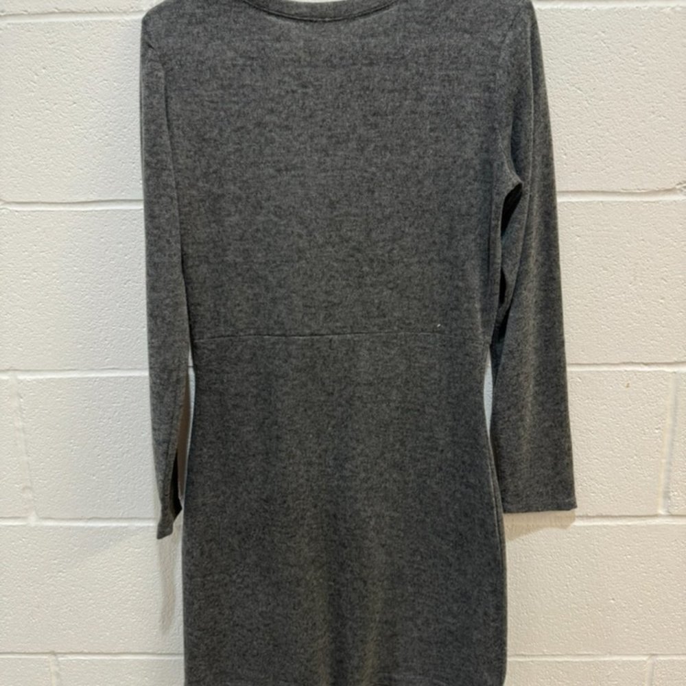 JUST BE DARK GREY SWEATER DRESS